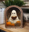 Arch Top Ghost Book Framed Art   : 6x8"
