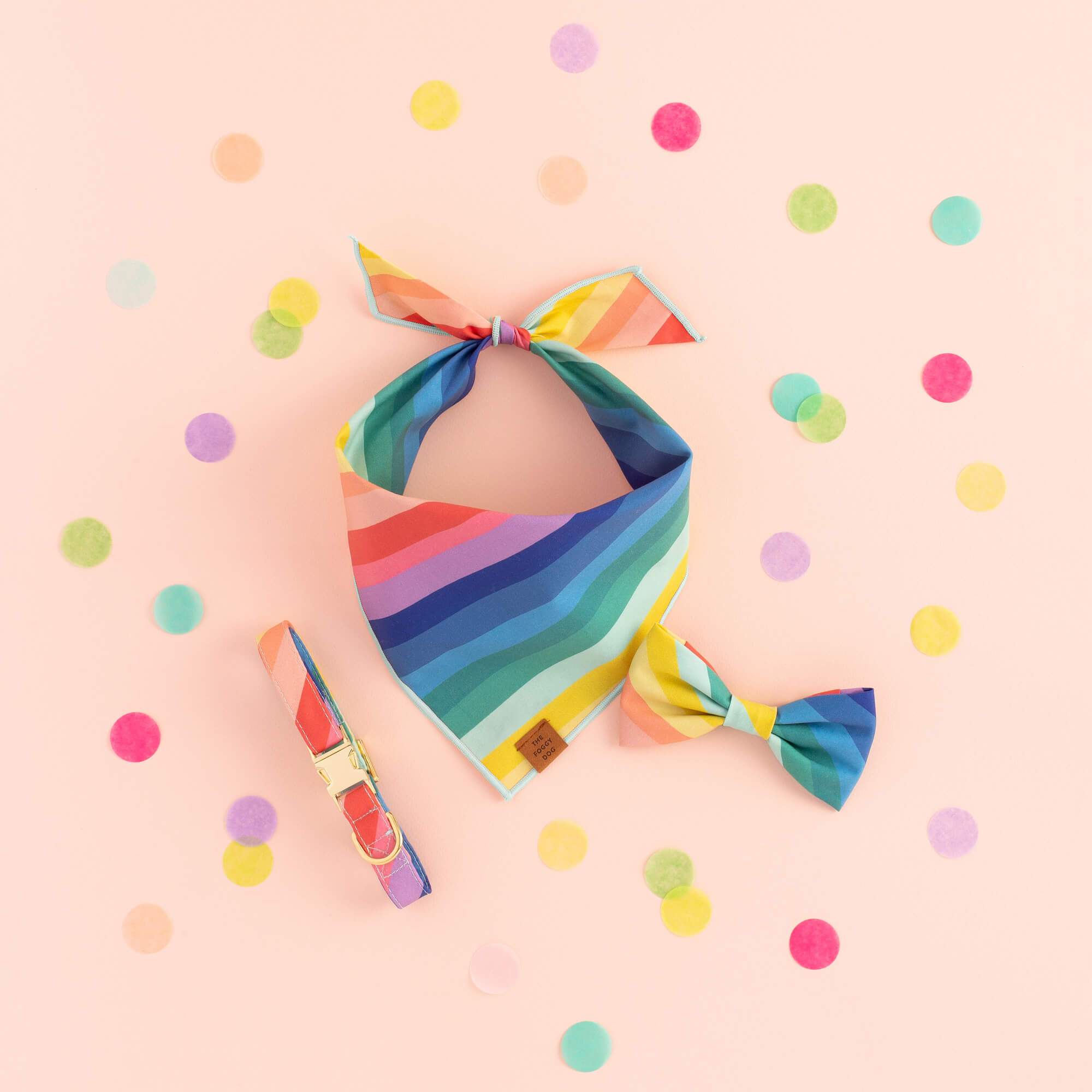 Over the Rainbow Dog Collar: Large