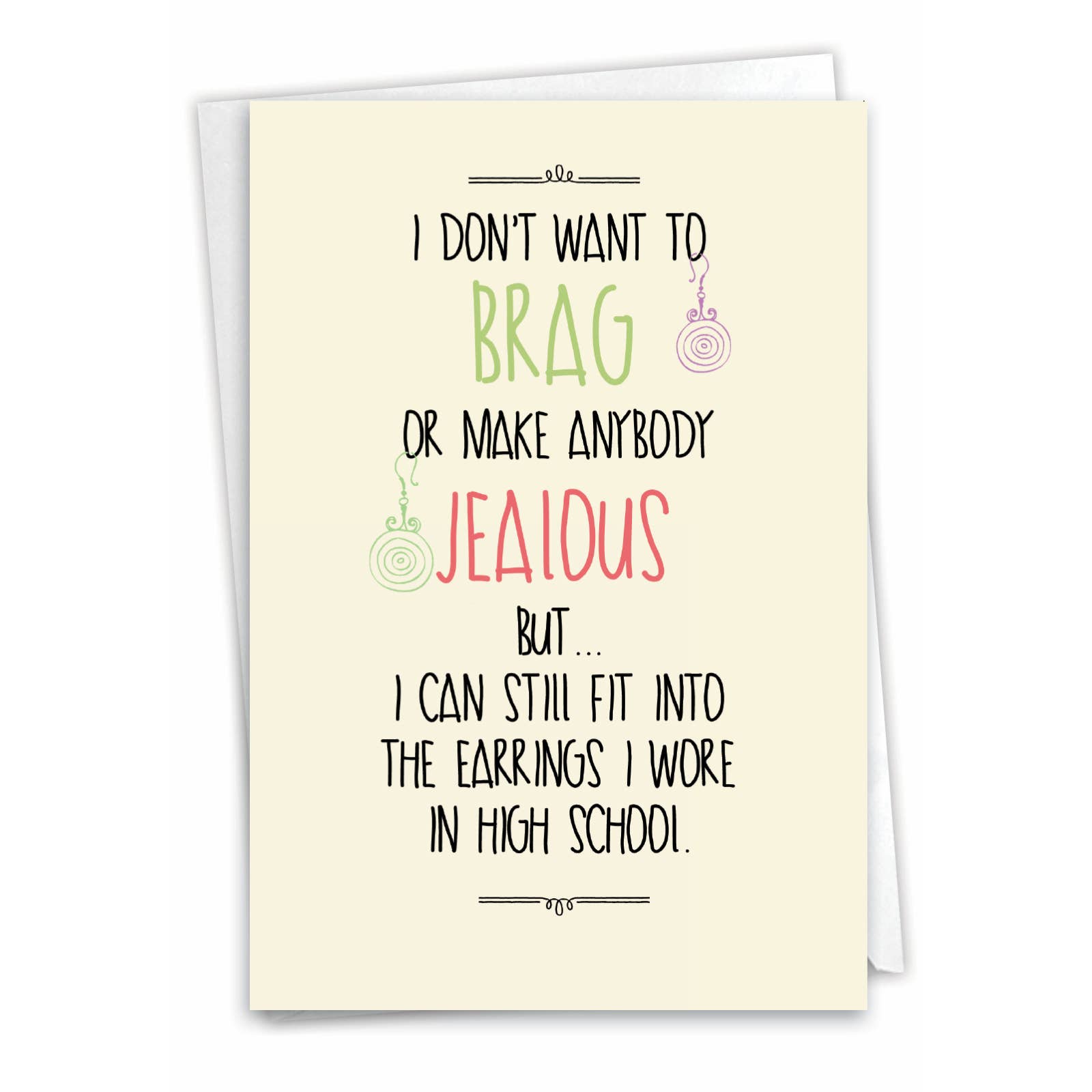 Birthday Card - High School Earrings