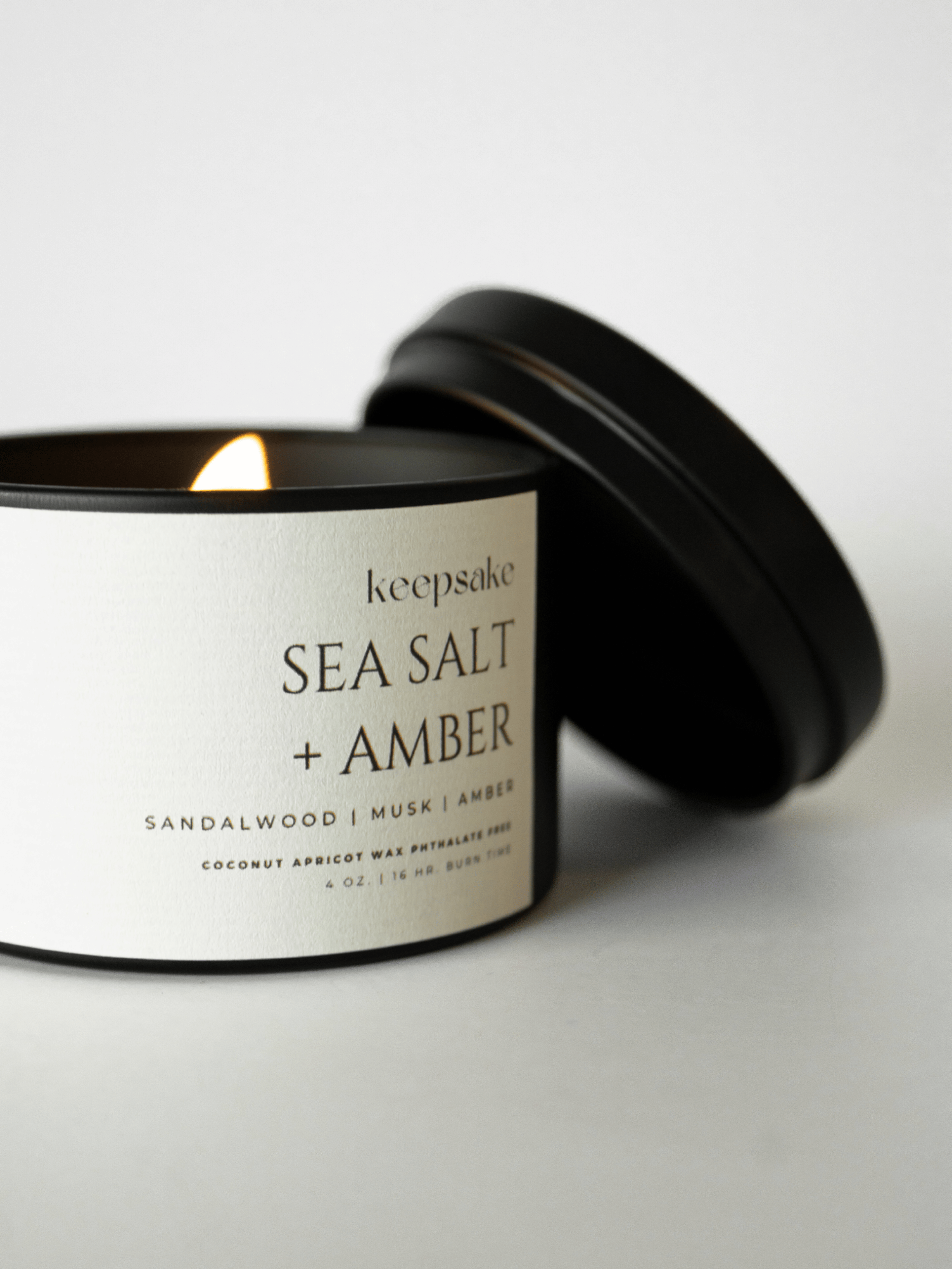 4 oz. Travel Candle - Sea Salt + Amber