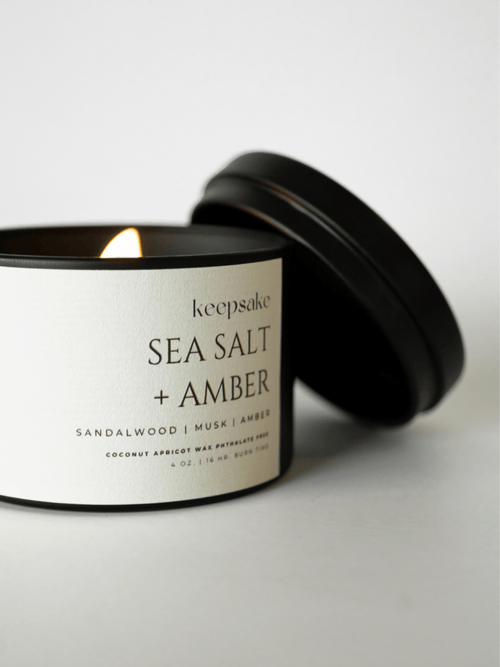 4 oz. Travel Candle - Sea Salt + Amber