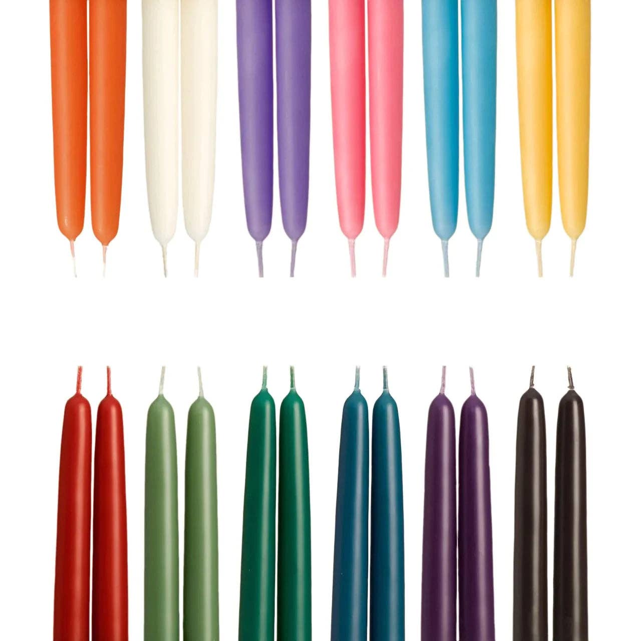 Taper Candles – 100% Pure Beeswax – Hand-Dipped: Ivory / Standard (12" x 7/8")