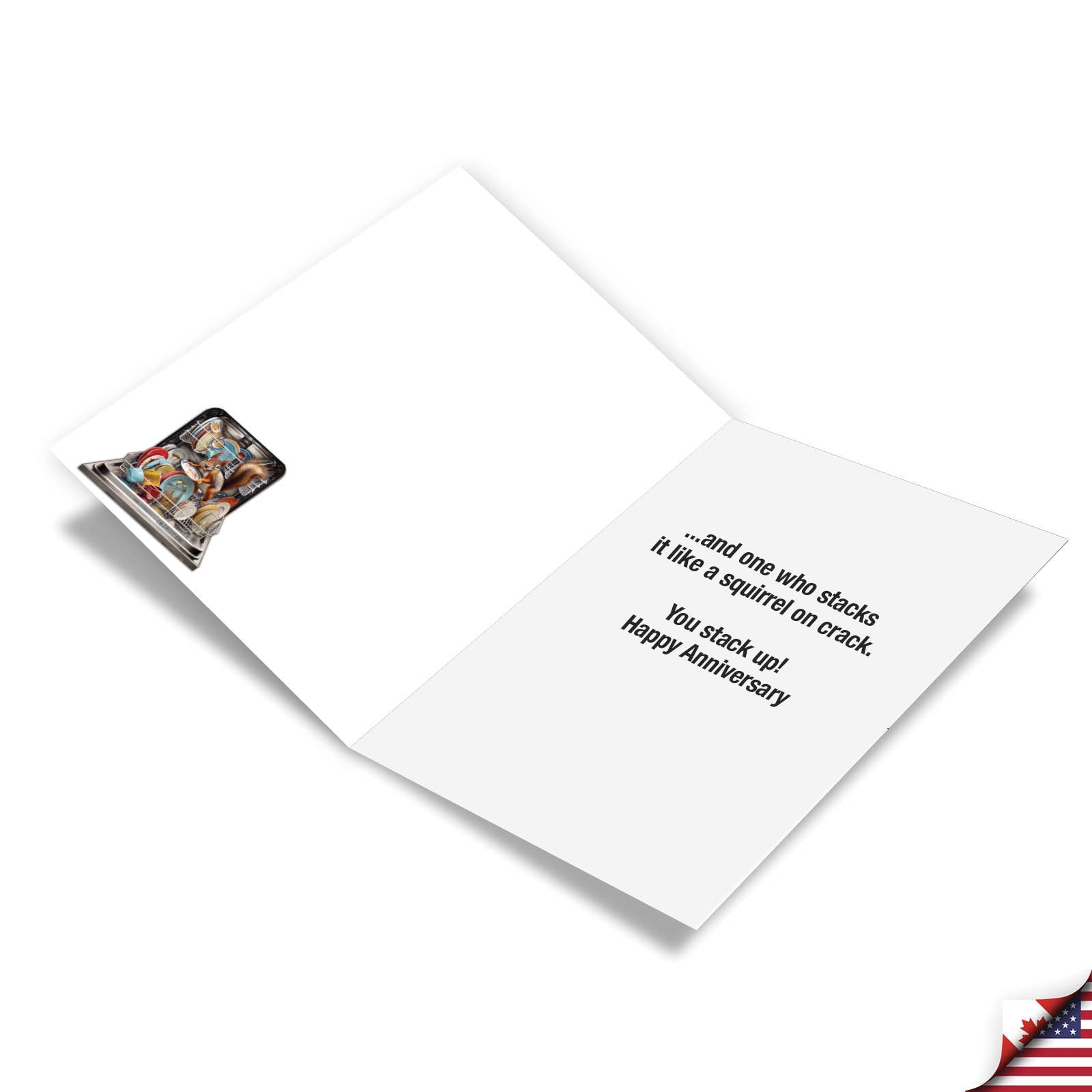 1 Funny Anniversary Greeting Card - Stacking The Dishwasher