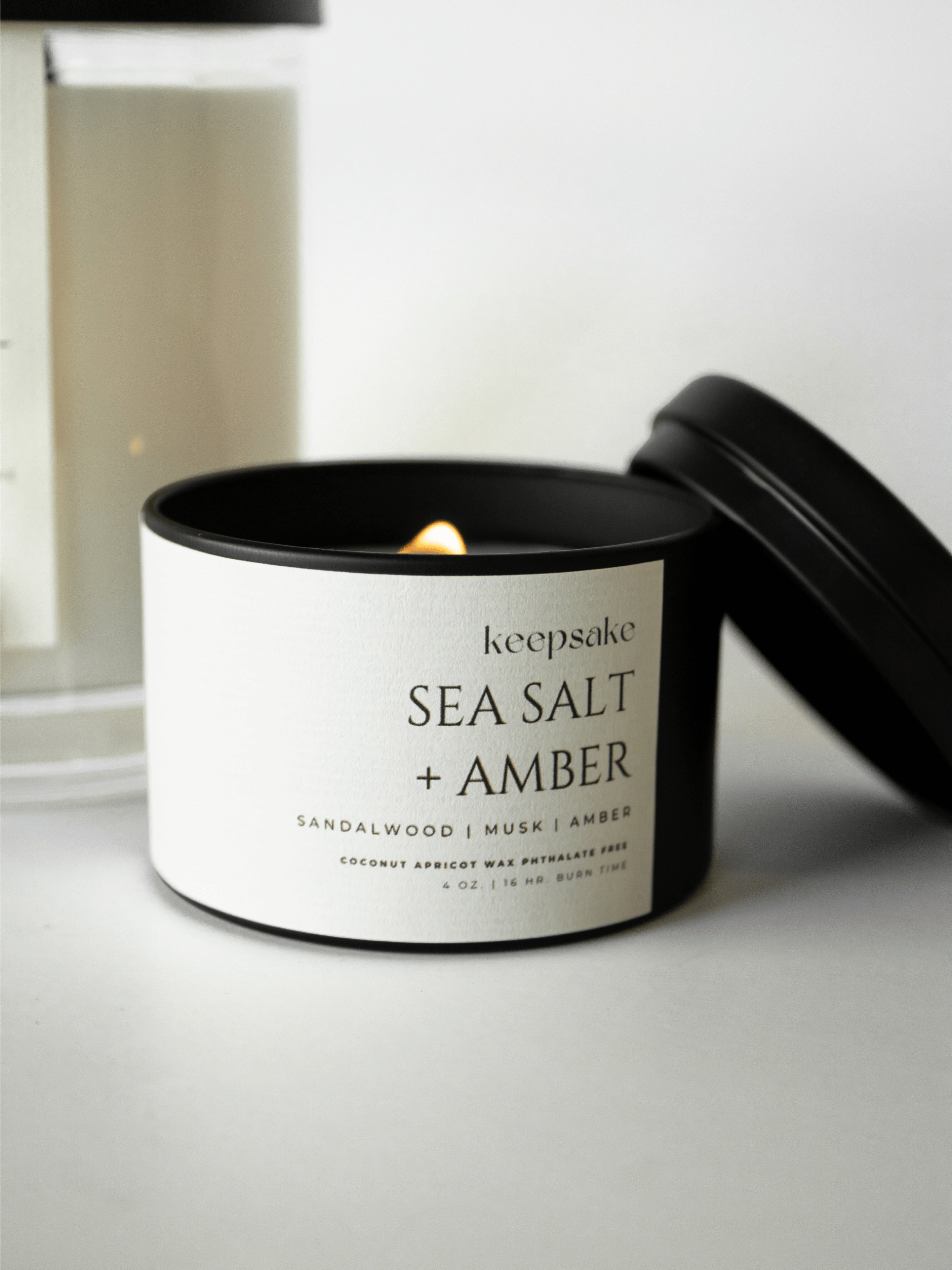 4 oz. Travel Candle - Sea Salt + Amber