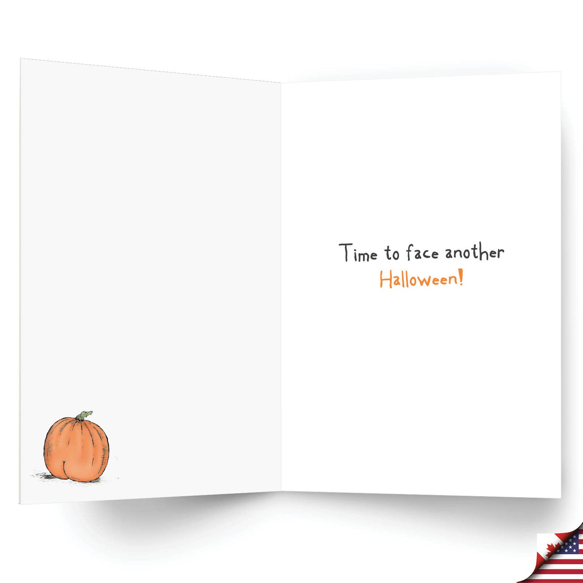 Funny Halloween Greeting Card - Pumpkin Crack