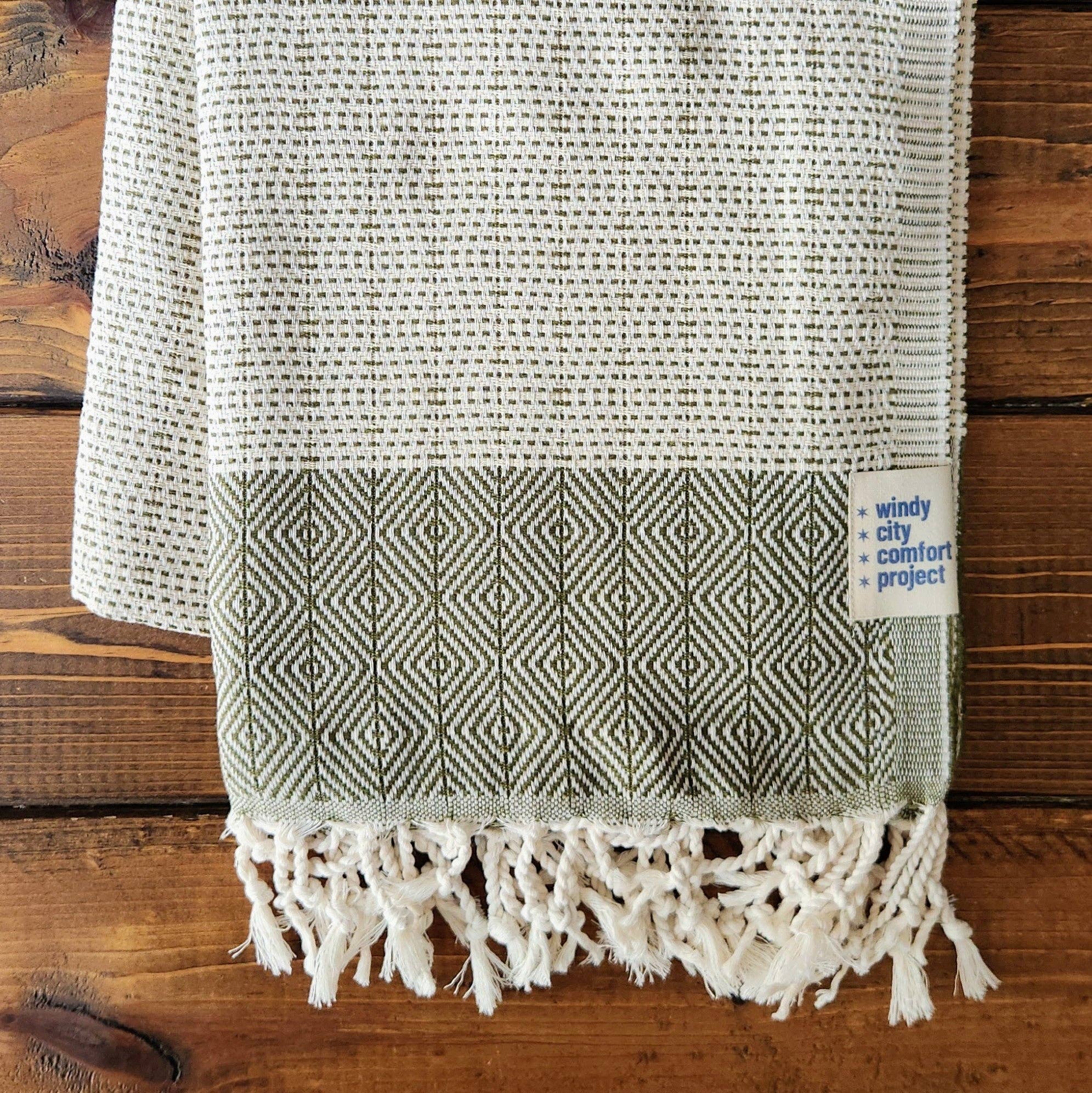 Spring Turkish Blanket - Moss Textured