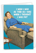 (1 Card) I Wish - Funny Birthday Greeting Card