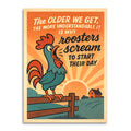 Rooster Screaming – Funny Birthday Card