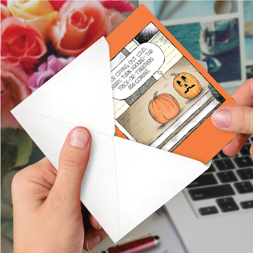 Funny Halloween Greeting Card - Pumpkin Crack