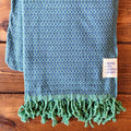 Spring Turkish Blanket - Blue/Green Dots