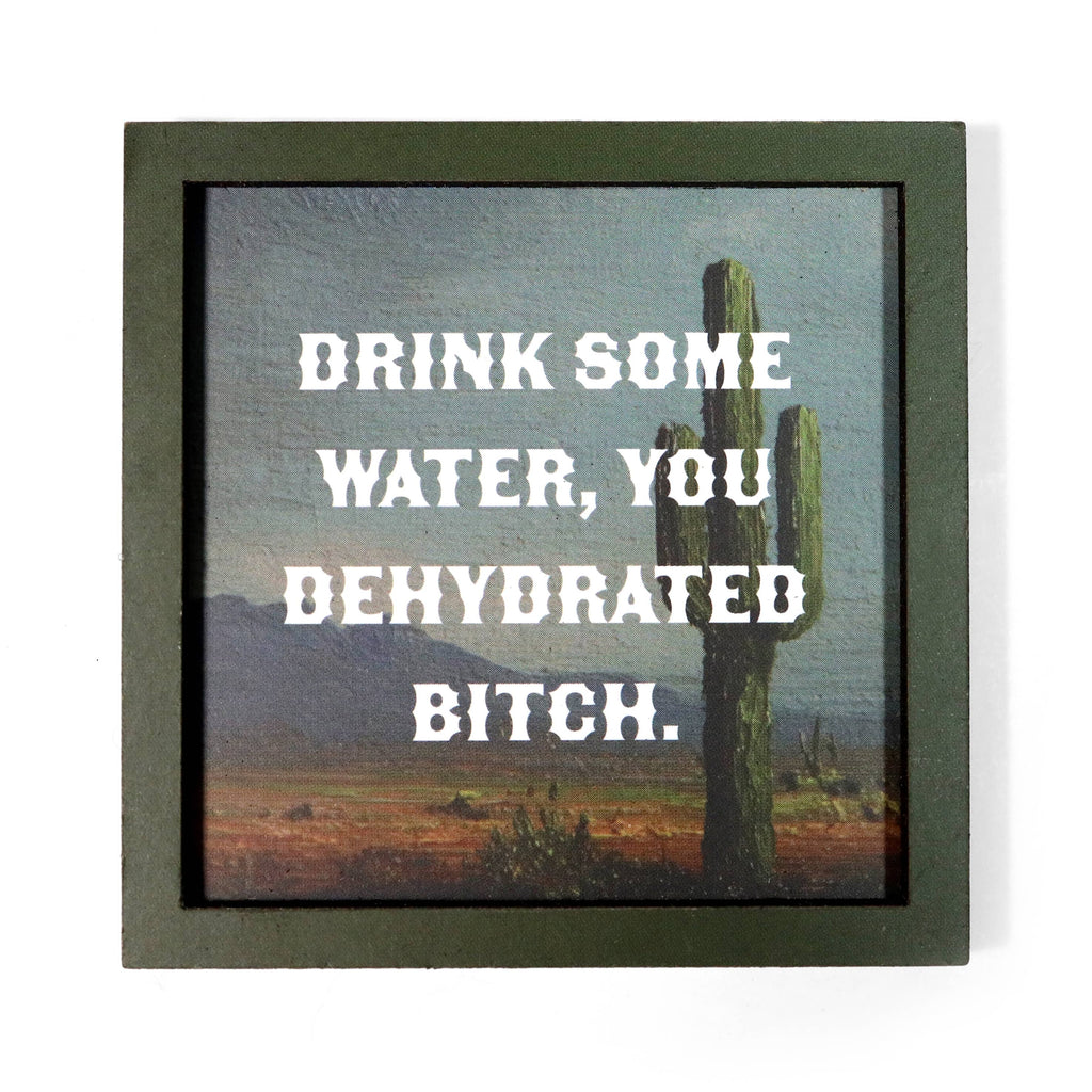 Drink Some Water, You Dehydrated Bitch - Funny Wooden Magnet