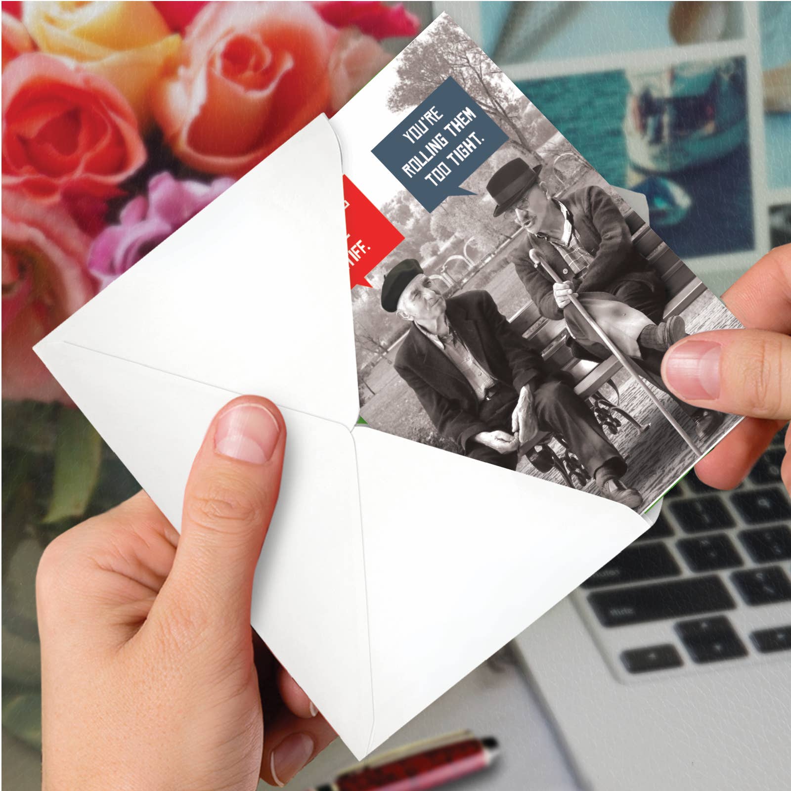 Birthday Card -  Unlit Men Stiff Joints