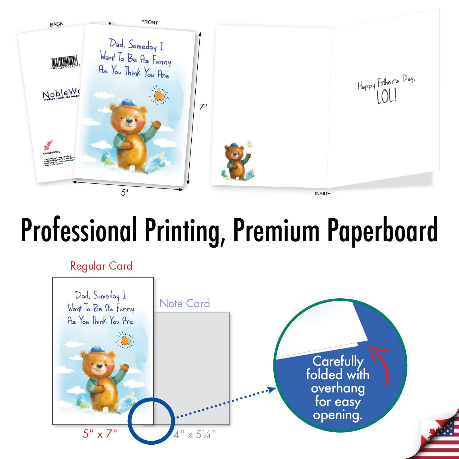 1 Funny Father's Day Greeting Card - Funny As Dad-NobleWorks