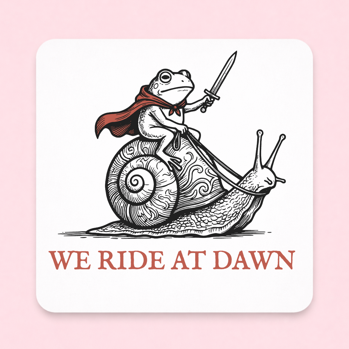 We Ride at Dawn Frog 3x3 Magnet: Default Title