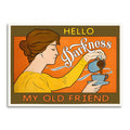 Vintage Coffee Lover Greeting Card "Hello Darkness