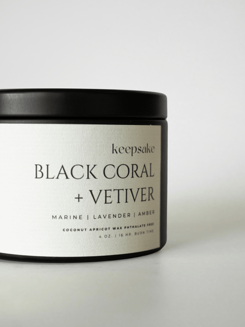 4 oz. Travel Candle - Black Coral + Vetiver