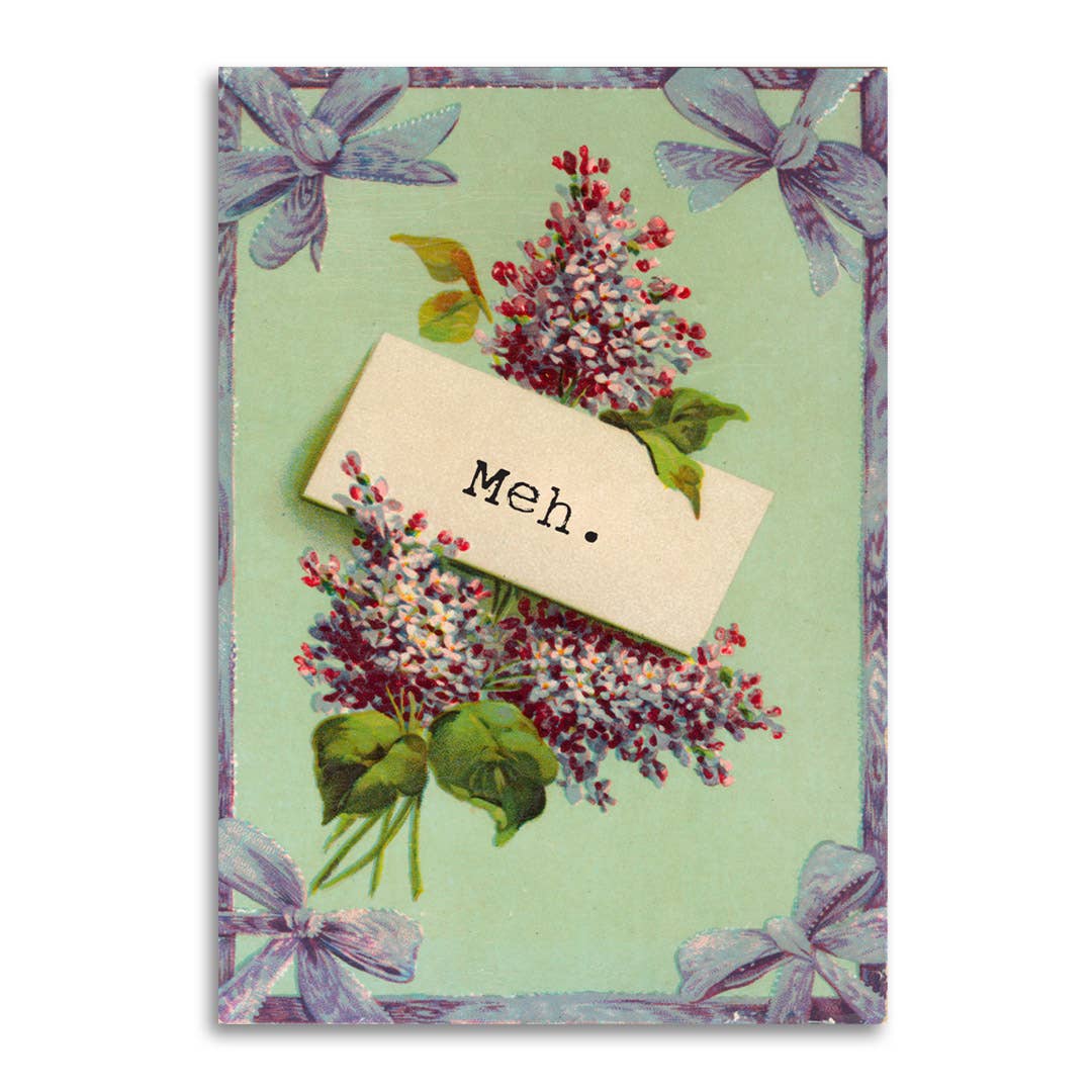Meh - Funny Apathetic Greeting Card