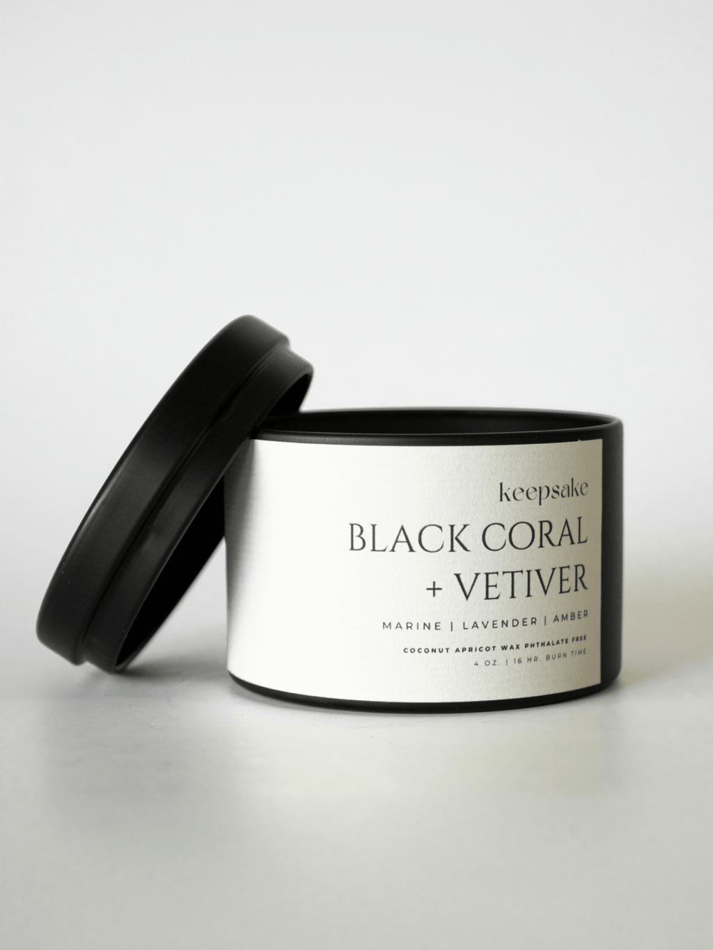 4 oz. Travel Candle - Black Coral + Vetiver