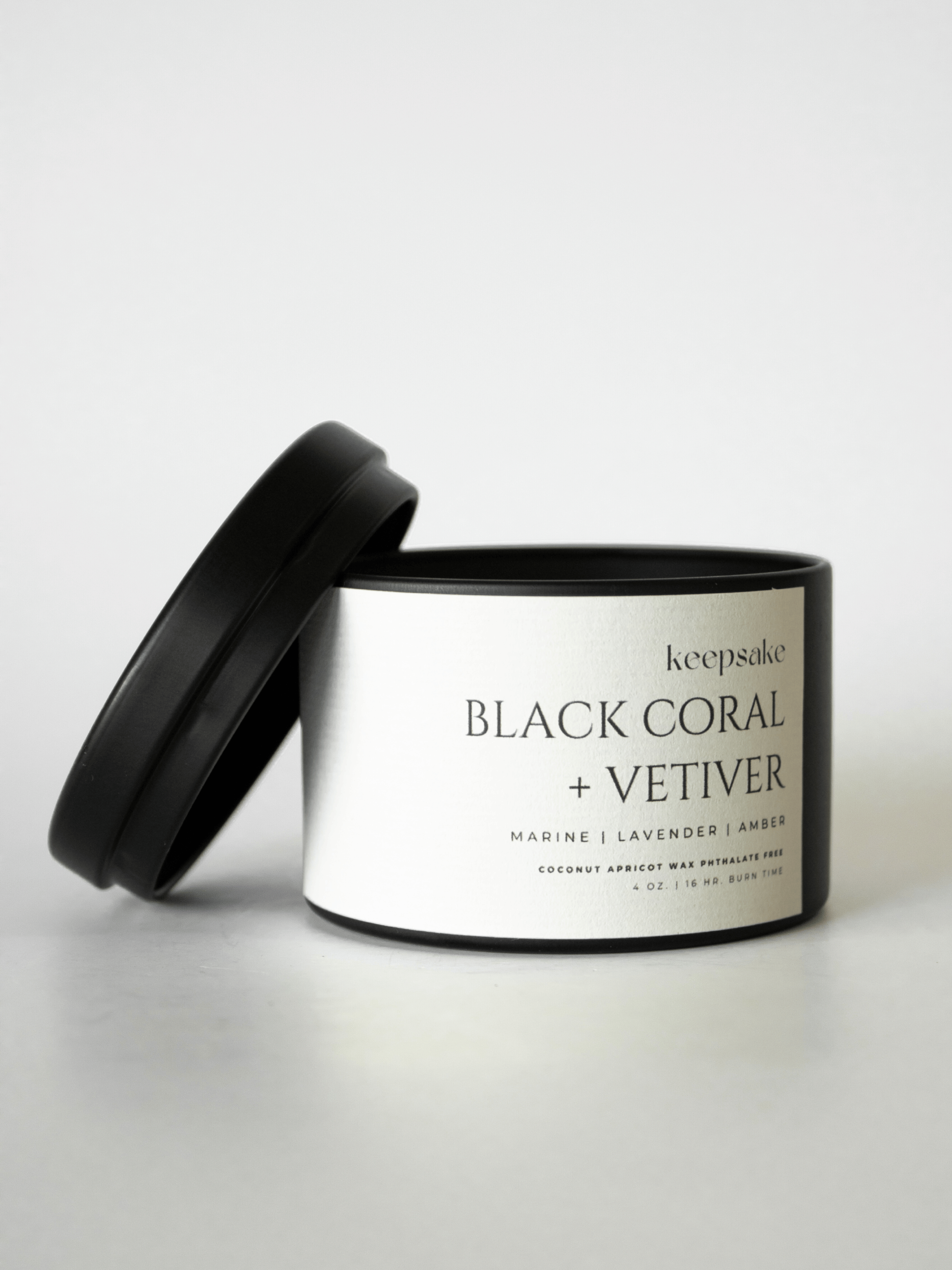 4 oz. Travel Candle - Black Coral + Vetiver